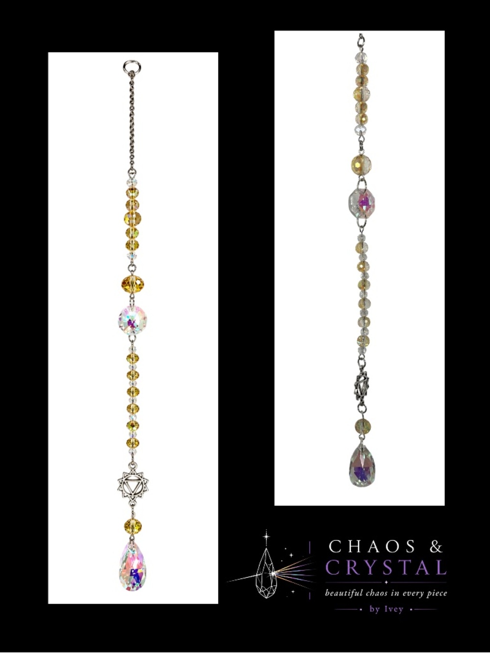 Chakra Series Yellow Tear Drop Sun Catcher